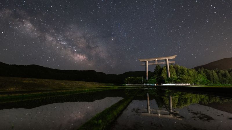 大斎原(熊野本宮大社 旧社地)の星空